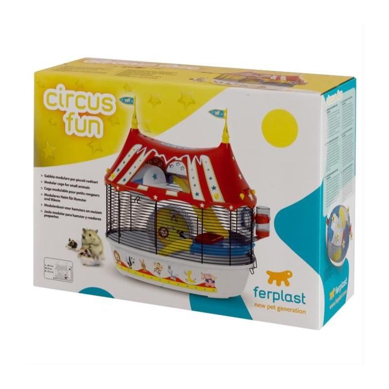 Cage pour hamster Circus Fun 49,5x34x42,5 cm - Rouge