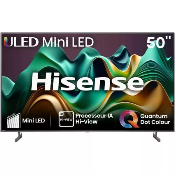 HISENSE 50U6NQ - TV ULED 50 (126 cm) - MiniLED - Bords ultra fins - 4K UHD (3840x2160) - Dolby Vision - Smart TV - 3xHDMI