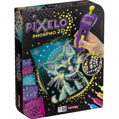 Coloriage lumineux et fun: Jeu de coloriage - LANSAY - 20285 - Pixelo Phospho 2D
