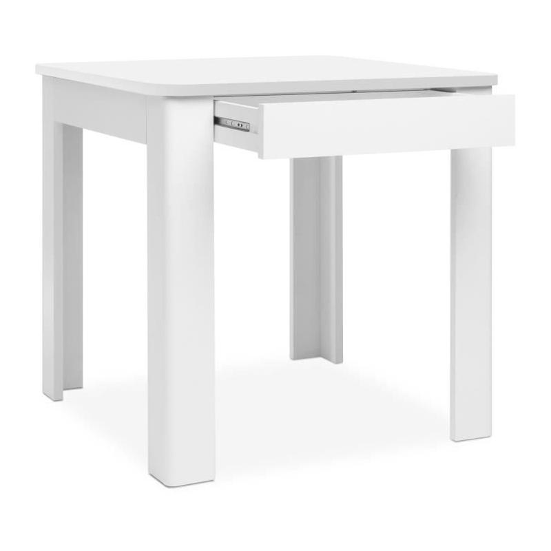 Table OSLO - Rectangulaire Blanc - 4 personnes - 80 x 77 x 80 cm