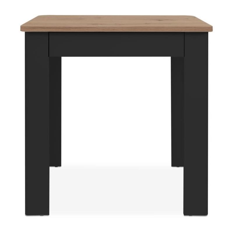 Table OSLO - Rectangulaire - 4 personnes - Noir / Chene artisan