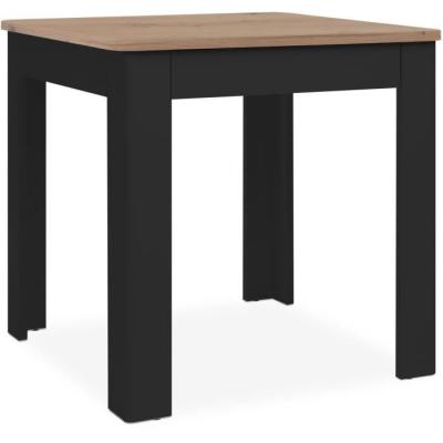 Table OSLO - Rectangulaire - 4 personnes - Noir / Chene artisan