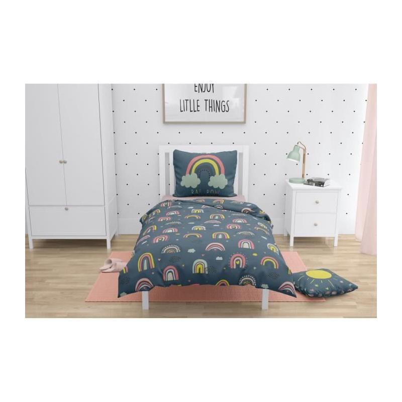 Parure de couette ROUPILLON Rainbow - 100% Coton - 2 Pcs