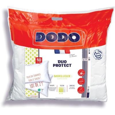 Oreillers moelleux DUO PROTECT DODO - Lot de 2 - 50 x 70 cm