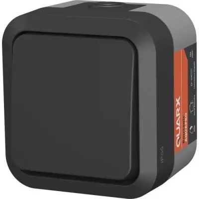 Prise étanche Poussoir QUARX Aqua Pro Extérieur - 250V, 10A, IP55 Prise étanche Poussoir QUARX Aqua Pro Extérieur - 250V, 10A, IP55