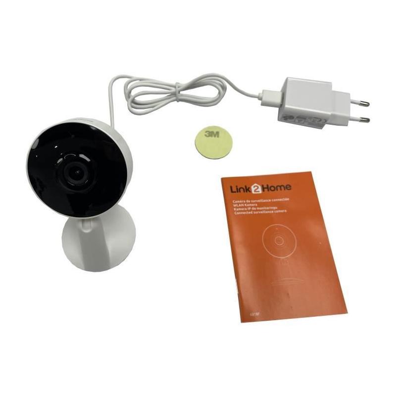 Caméra Wi-Fi HD 1080P LINK2HOME - Vision nocturne et détection de mouvement