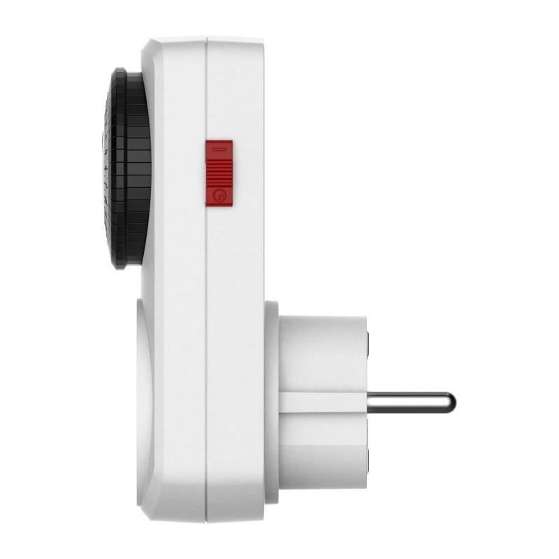 Mini programmateur mécanique journalier GAO - 3680 W - 48 programmes - Blanc