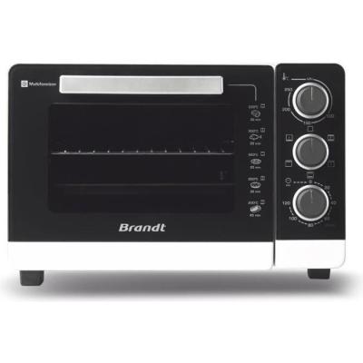 Four Compact BRANDT FC265MWST - 26L - Multifonctions - Blanc et noir