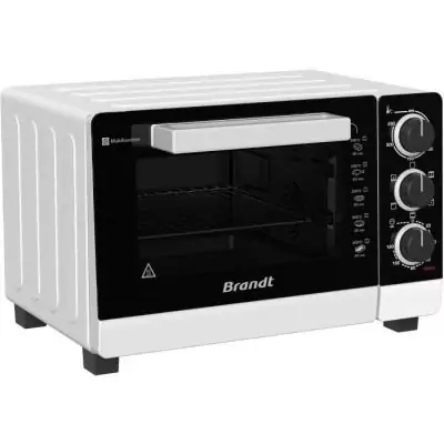 Four Compact BRANDT FC265MWST - 26L - Multifonctions - Blanc et noir