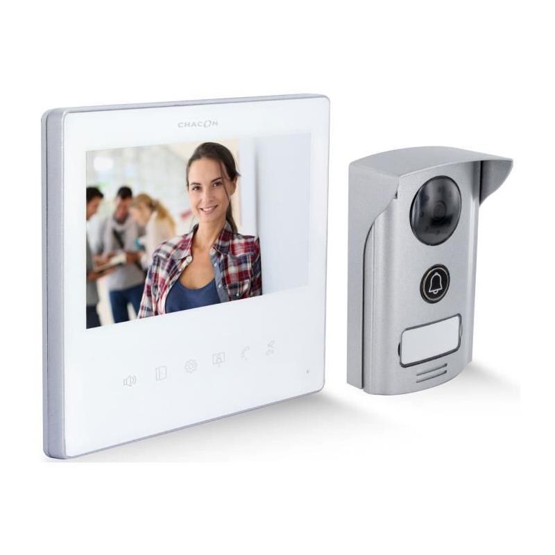 Videophone CHACON Ultra Slim 2 fils - 7" Blanc