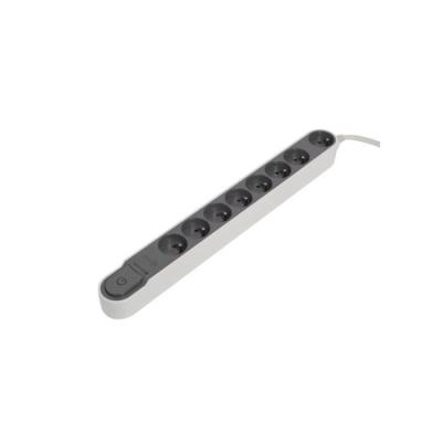 Bloc multiprise CHACON parafoudre 8 prises 16A - 1,5m gris