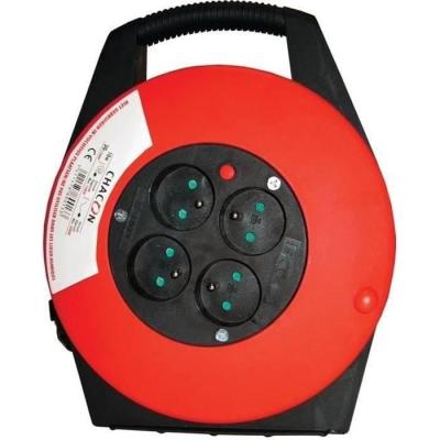 Enrouleur ménager CHACON 10m 4 prises 16A : compact et pratique
