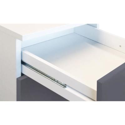 Meuble bas de cuisine 3 tiroirs 60cm blanc/gris - Plus responsable & Made in France