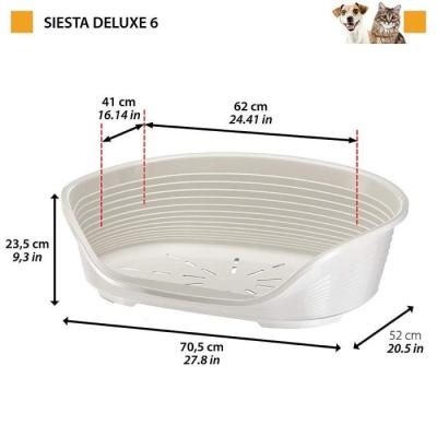 Corbeille Siesta Deluxe Taille 6 - Confort Noir