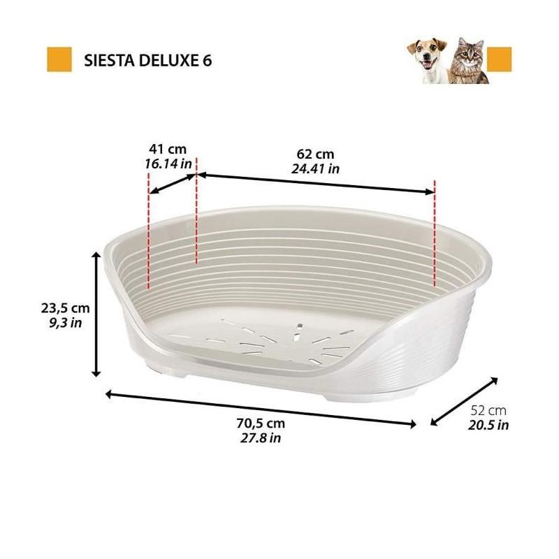 Corbeille Siesta Deluxe Taille 6 - Confort Noir