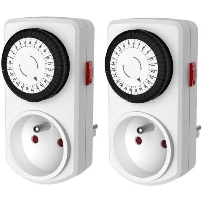 Lot de 2 Minis programmateurs mécaniques journaliers - GAO - 3680 W