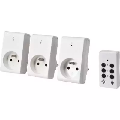 Kit 3 Prises télécommandées + Télécommande GAO - Blanc - 230V