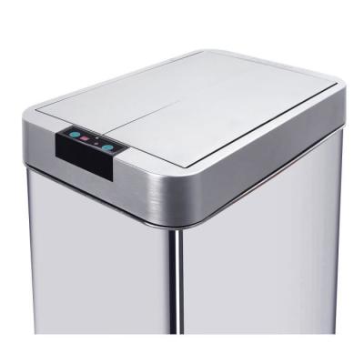 Poubelle automatique SILVERLAKE - 70L - Inox avec cerclage