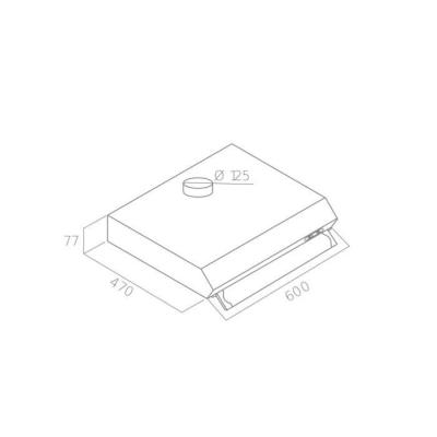 Hotte casquette OCEANIC OCEAHT205W - 60 cm compact et performant