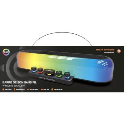 Barre de son gaming - NOVA GAMING - Ursae - LED RGB - Noir Barre de son gaming - NOVA GAMING - Ursae - LED RGB - Noir