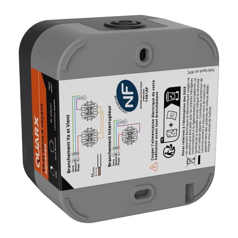Interrupteur Va et vient - QUARX Aqua Pro Extérieur IP55