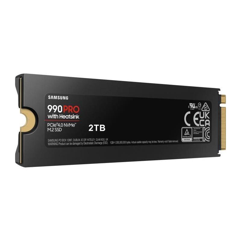 SSD Samsung 990 PRO 2 To avec dissipateur - Performances ultimes