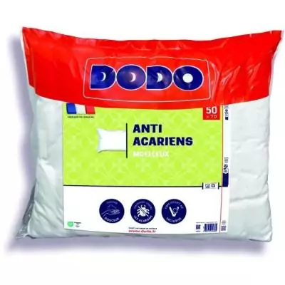Protégez votre sommeil avec l'oreiller anti-acariens 50x70 cm de DODO Protégez votre sommeil avec l'oreiller anti-acariens 50x70 cm de DODO