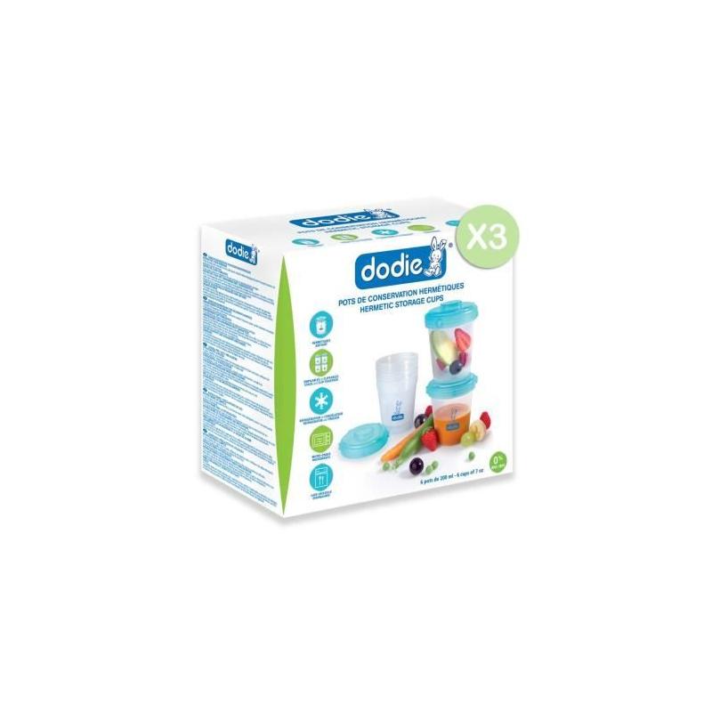 Ensemble pratique de 18 pots repas Dodie pour bébé