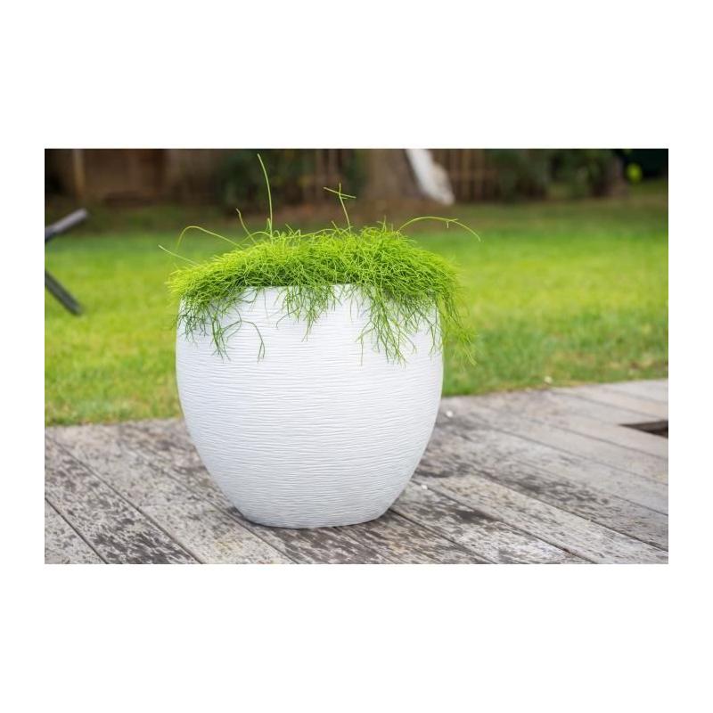 Pot de fleur EDA Graphit Ø50cm - 46L Blanc cérusé