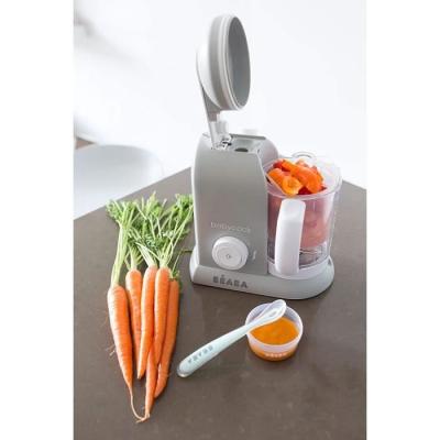 Robot Bébé Cuiseur-Mixeur Gris - Compact et Pratique