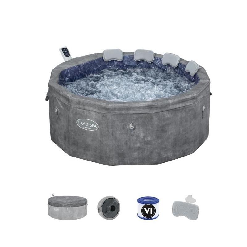 Spa gonflable BESTWAY - Lay-Z-Spa Carrara - 140 airjets - 4 à 6 places