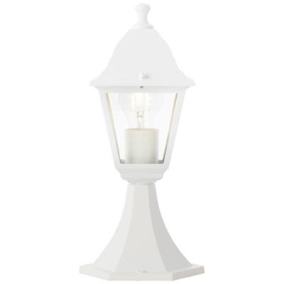 Borne extérieure NISSIE blanc - Éclatant - Métal/verre - IP44 - 1xE27 60W