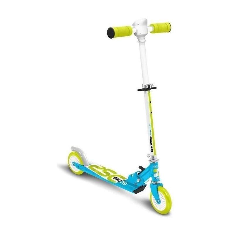 Trottinette pliable avec compteur de vitesse - bleu - Skids Control