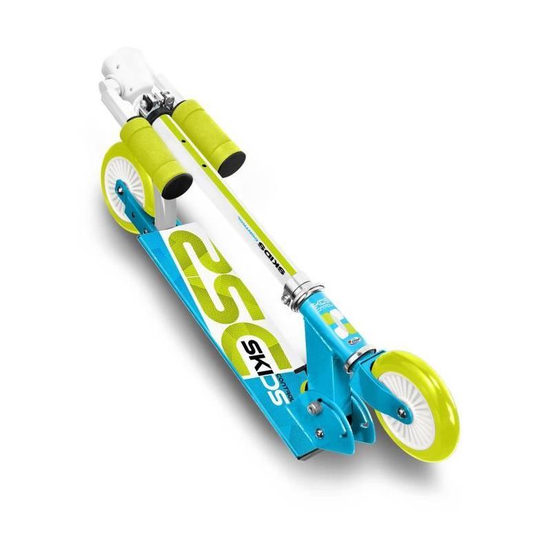 Trottinette pliable avec compteur de vitesse - bleu - Skids Control