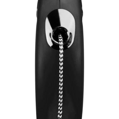 Laisse FLEXI New Classic M 5m pour chiens jusqu'à 20 kg - Noir