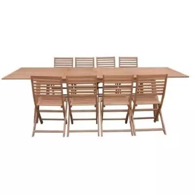 Ensemble repas de jardin extensible 8-12 pers. - Bois Eucalyptus FSC