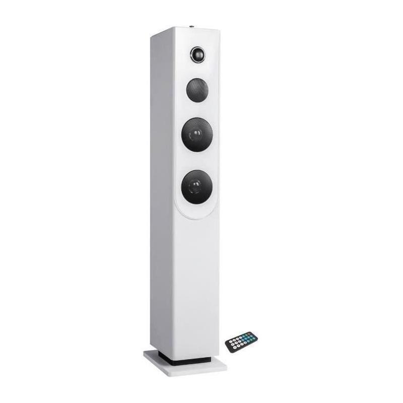Tour de son Bluetooth INOVALLEY HP33-CD - Lecteur CD 100W - Blanc