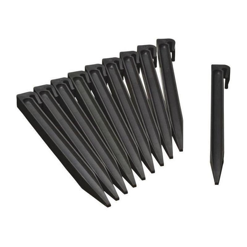 Ancres pour bordure de jardin en polyéthylène recyclé - NATURE - Noir