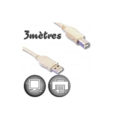Câble USB 2.0 A mâle / Type B mâle 3m - Performance et fiabilité