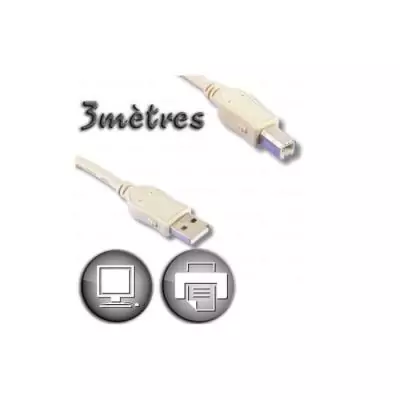 Câble USB 2.0 A mâle / Type B mâle 3m - Performance et fiabilité