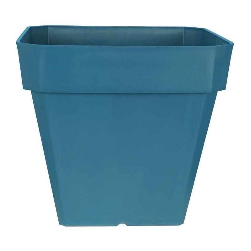 Bac à fleurs carré RIVIERA SOLEILLA - Plastique - Bleu - 50x50 cm