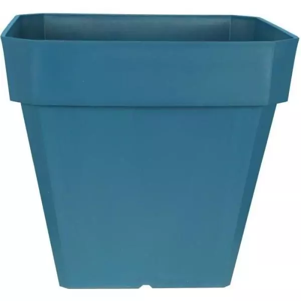 Bac a fleurs carré - RIVIERA - SOLEILLA - Plastique - 49x49x45 cm - Bleu