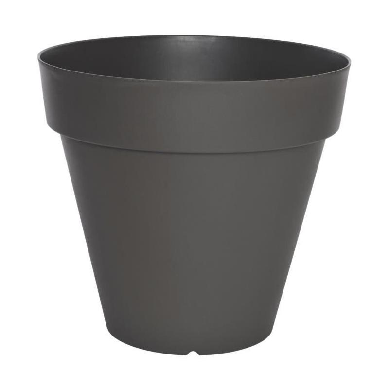 Jardinière Soleilla Rond 50 Gris - Dimensions: 49x49x47 cm