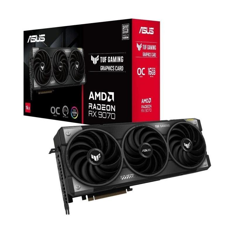Carte graphique ASUS TUF-RX9070-O16G-GAMING - Performances exceptionnelles