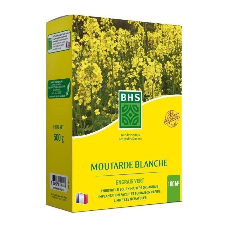 Engrais Verts BHS - Moutarde Blanche 500g | Améliore et désinfecte sols