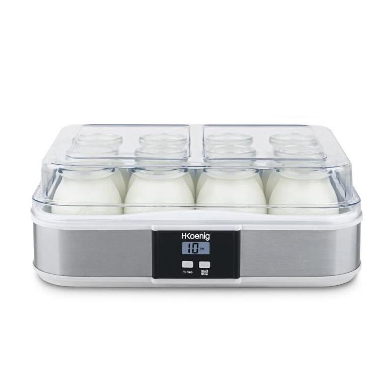 Yaourtière 12 pots HKoenig: Pratique et Compact