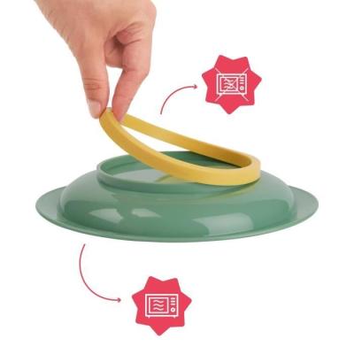Lot de 3 assiettes bébé incassables et antidérapantes, parfaites pour le micro-ondes