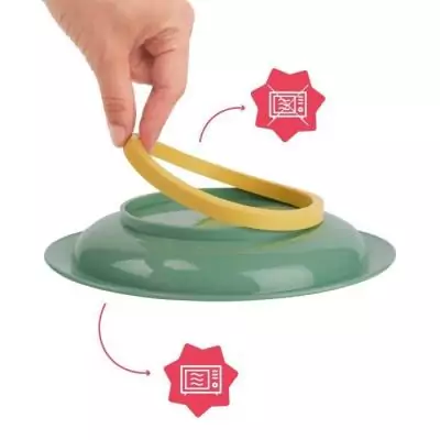 Lot de 3 assiettes bébé incassables et antidérapantes, parfaites pour le micro-ondes