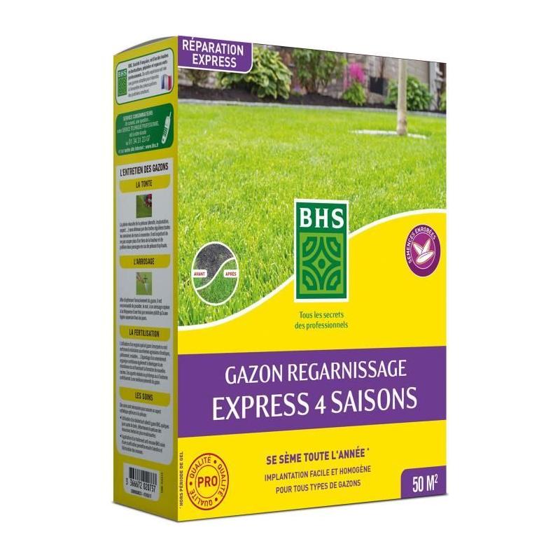Regarnissez votre pelouse en toutes saisons avec Gazon BHS - 1 Kg
