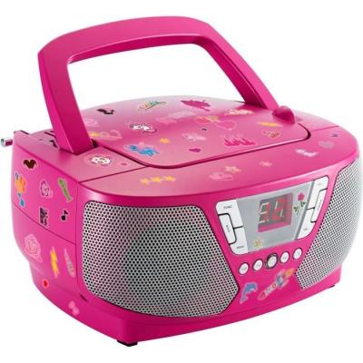Lecteur CD Portable Rose avec Stickers - BIGBEN INTERACTIVE - CD60RSSTICK